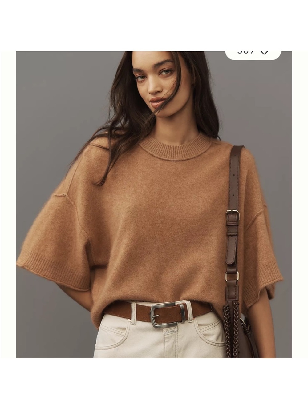 Anthropologie The Goldie Crew Neck Cashmere Sweater XL